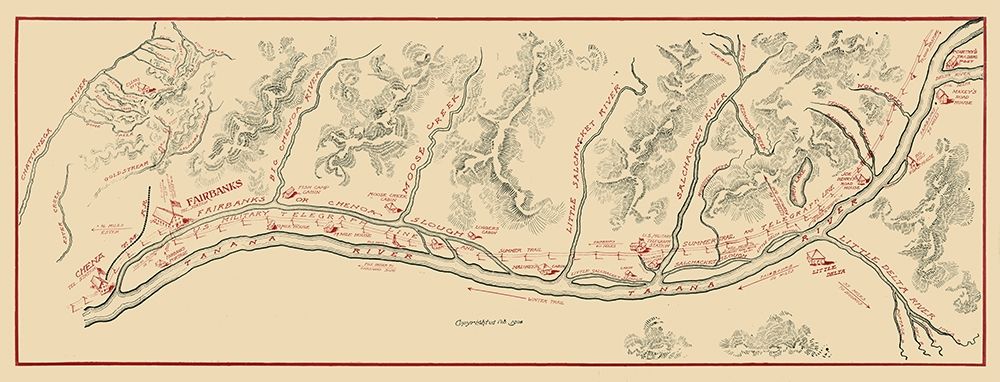 Fairbanks Alaska -1906 art print by Unknown for $57.95 CAD