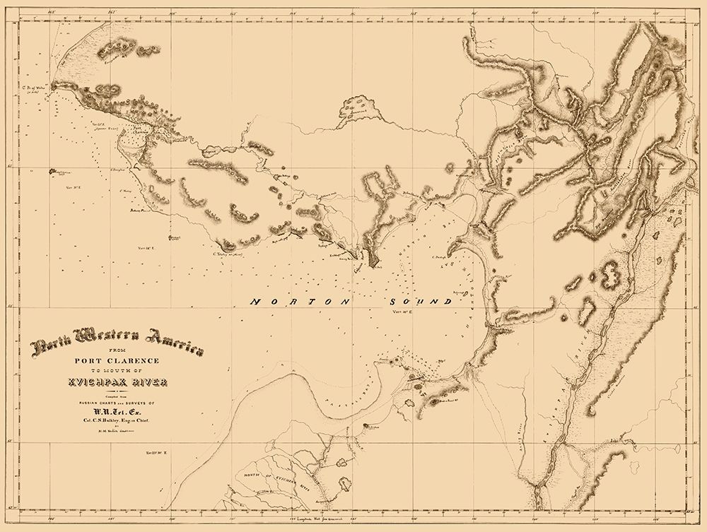 Norton Sound Alaska - Bulkley 1867 art print by Bulkley for $57.95 CAD