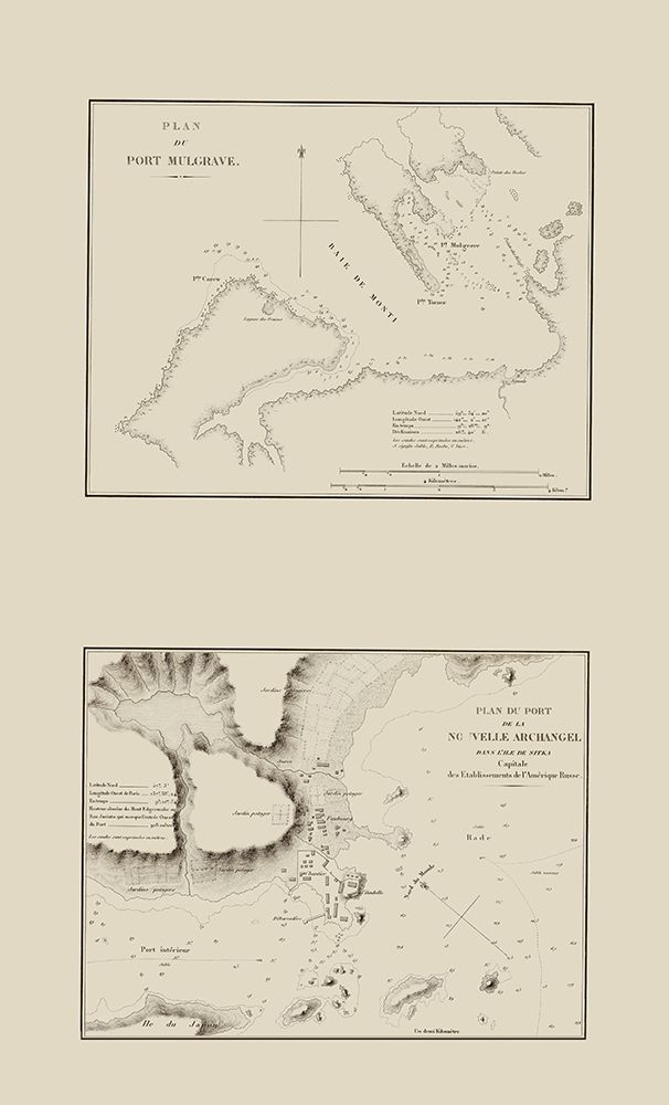 Port Mulgrave, Nouvelle Archangle Alaska art print by Mofras for $57.95 CAD