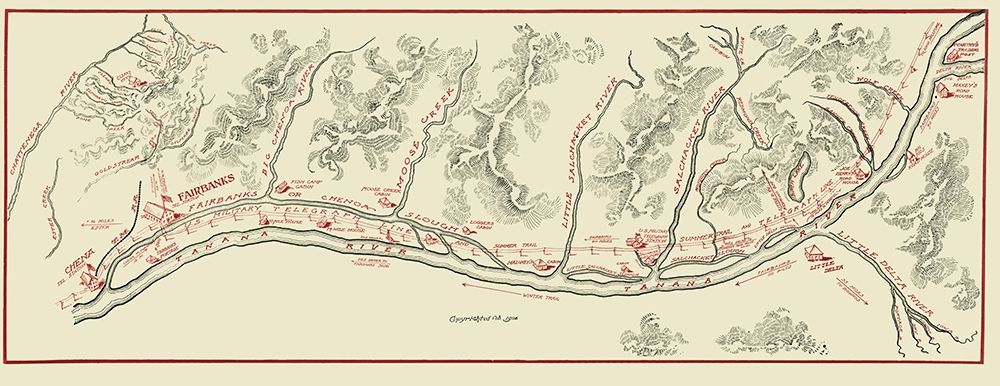 Tanana River Telegraph Line Alaska - 1906 art print by Unknown for $57.95 CAD