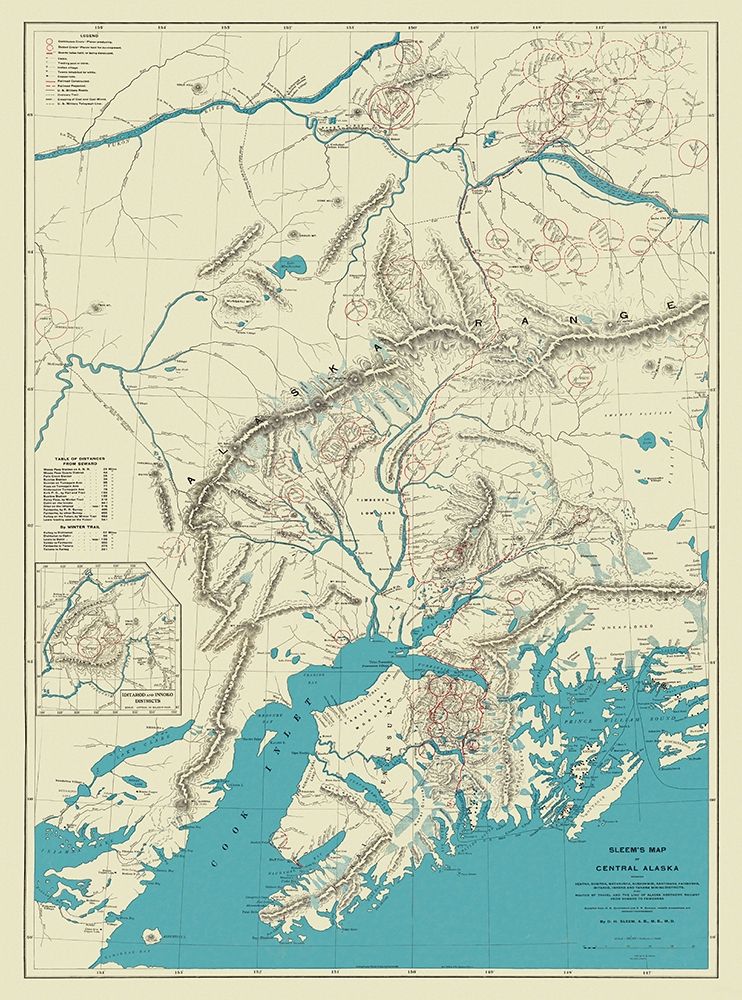 Central Mining Railway Alaska - Sleem 1910 art print by Sleem for $57.95 CAD