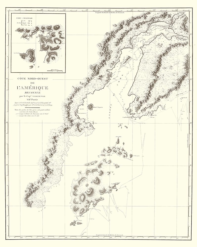 Alaska Southern Part - Depot de la Marine 1828 art print by Depot de la Marine for $57.95 CAD