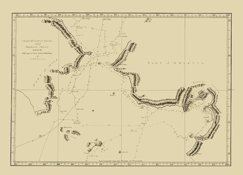 Alaska Bering Strait - Nicol 1785 art print by Nicol for $57.95 CAD