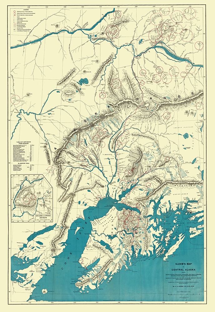 Alaska Central Portion - Sleem 1910 art print by Sleem for $57.95 CAD