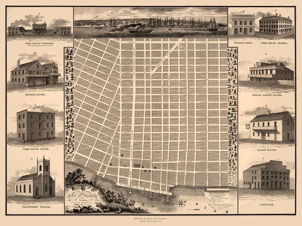Mobile Alabama - Goodwin 1824 art print by Goodwin for $57.95 CAD
