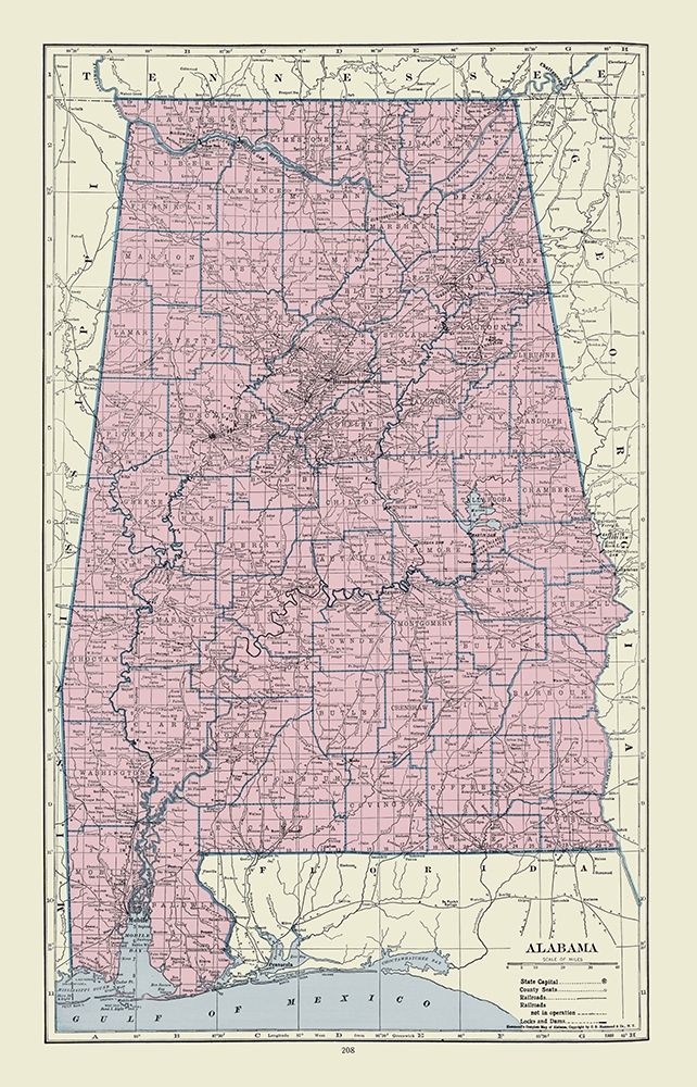 Alabama - Hammond  1920 art print by Hammond for $57.95 CAD