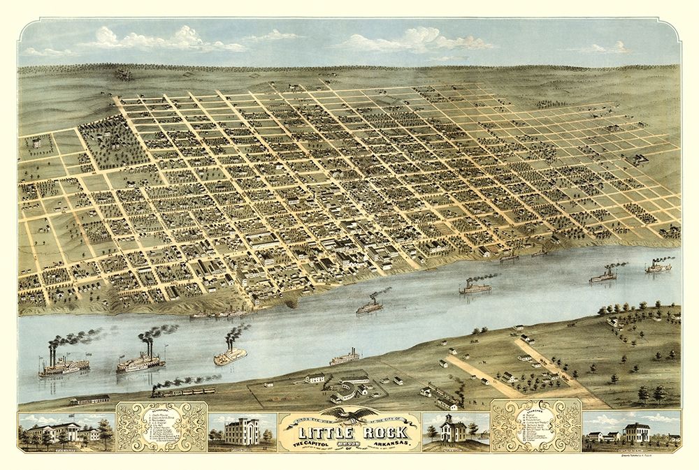 Little Rock Arkansas - Ruger 1871 art print by Ruger for $57.95 CAD