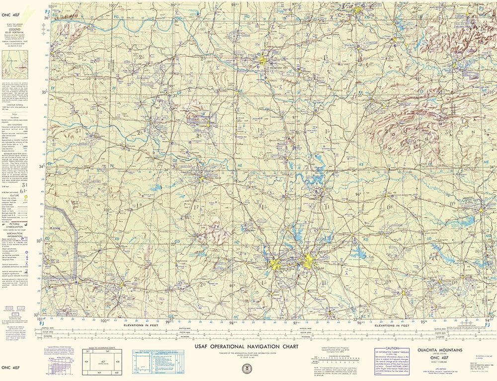 Ouachita Mountains - USGS 1960 art print by USGS for $57.95 CAD