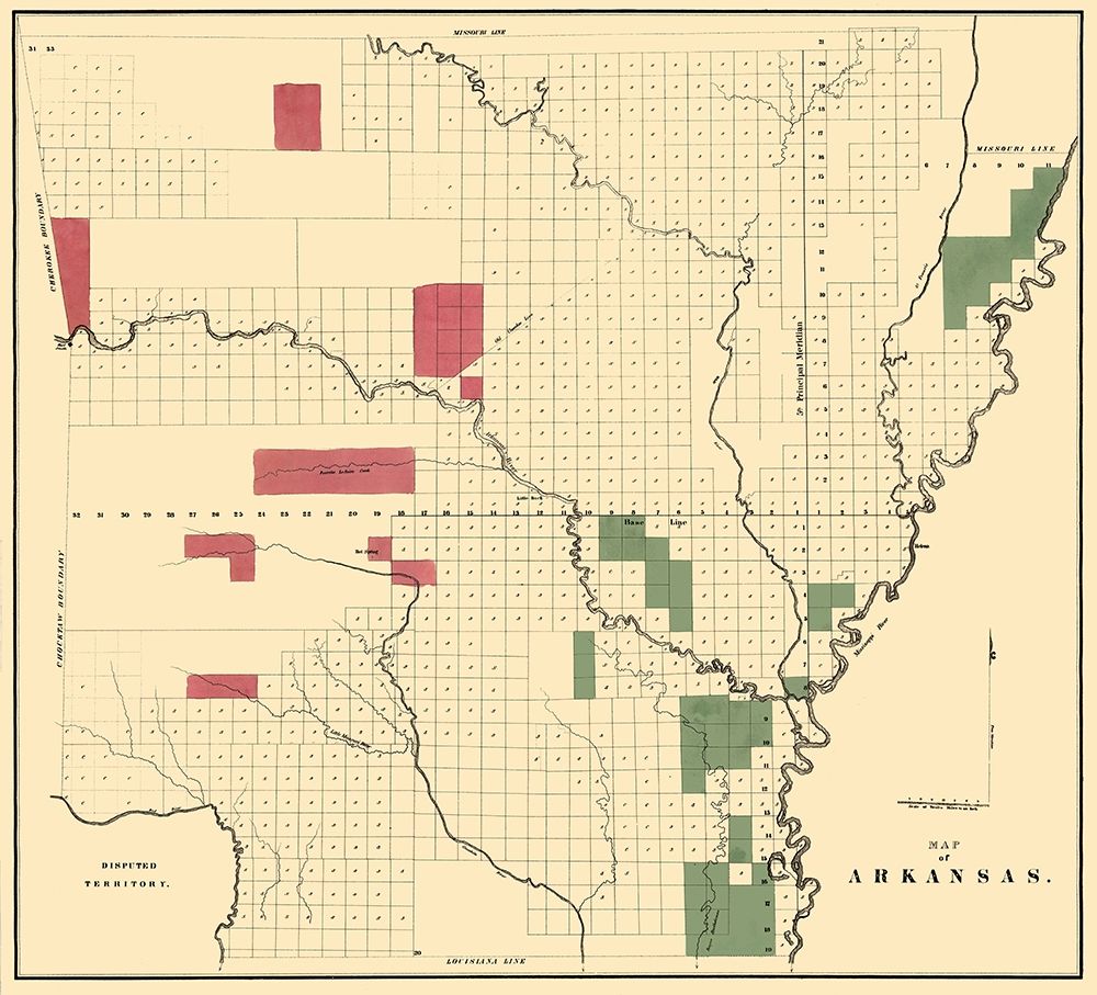 Arkansas - 1834 art print by Unknown for $57.95 CAD