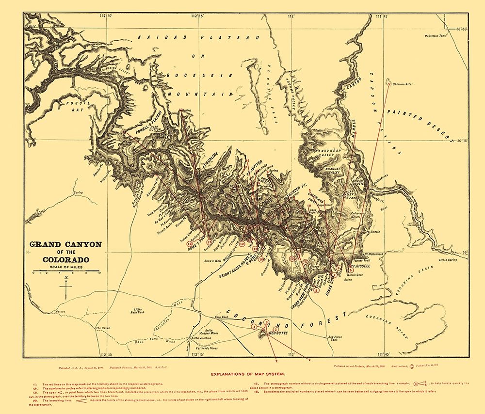 Grand Canyon Arizona - Underwood 1904 art print by Underwood for $57.95 CAD