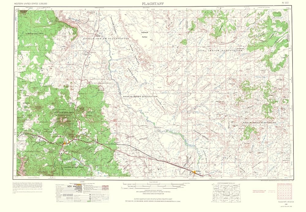 Flagstaff Arizona Sheet - USGS 1966 art print by USGS for $57.95 CAD