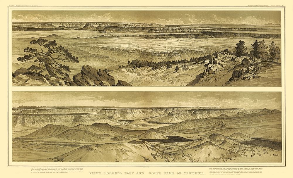 Grand Canyon, East and South Mt Trumbull Arizona art print by Bien for $57.95 CAD