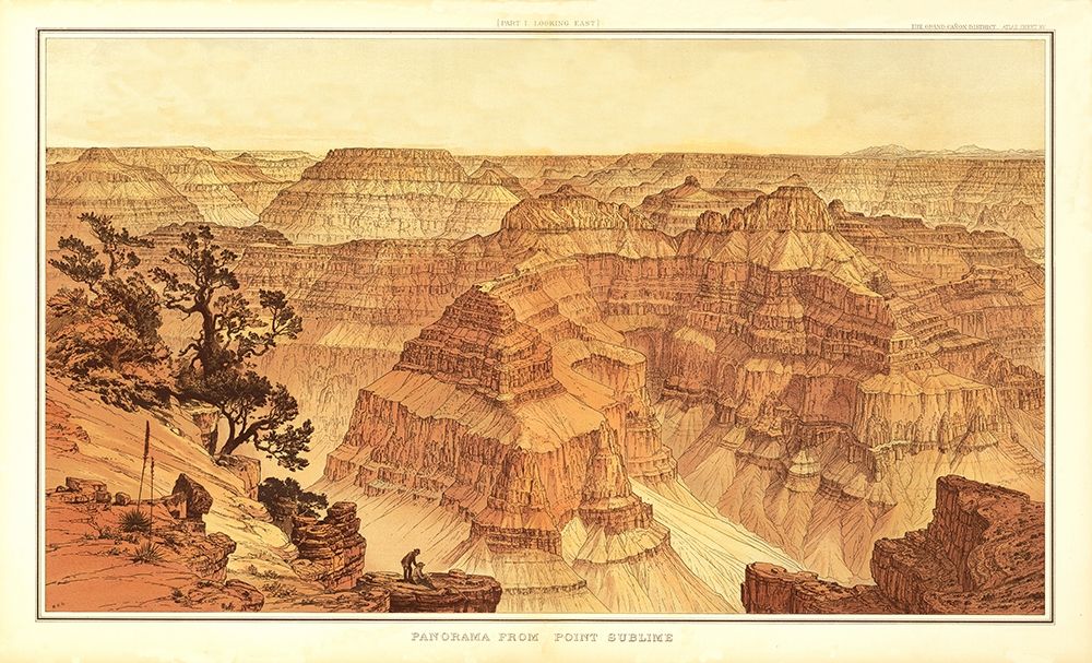 Grand Canyon, Point Sublime Arizona - Bien 1882 art print by Bien for $57.95 CAD