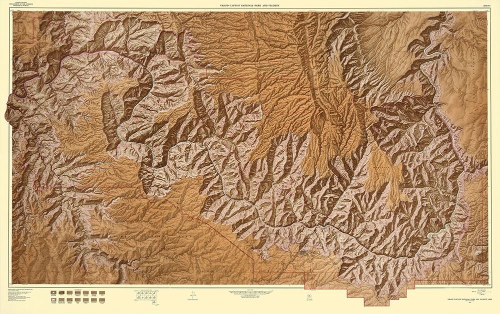 Grand Canyon Arizona - USGS 1962 art print by USGS for $57.95 CAD