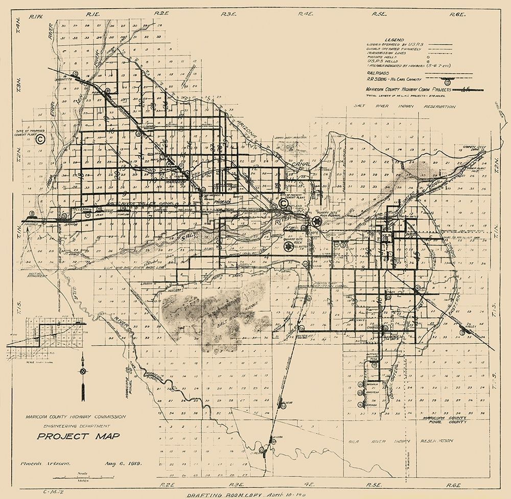 Maricopa Arizona Hwy Project - 1919 art print by Unknown for $57.95 CAD