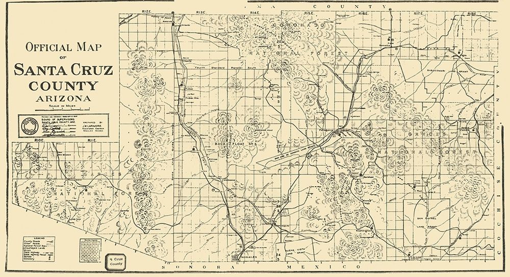 Santa Cruz Arizona - Larimore 1917 art print by Larimore for $57.95 CAD