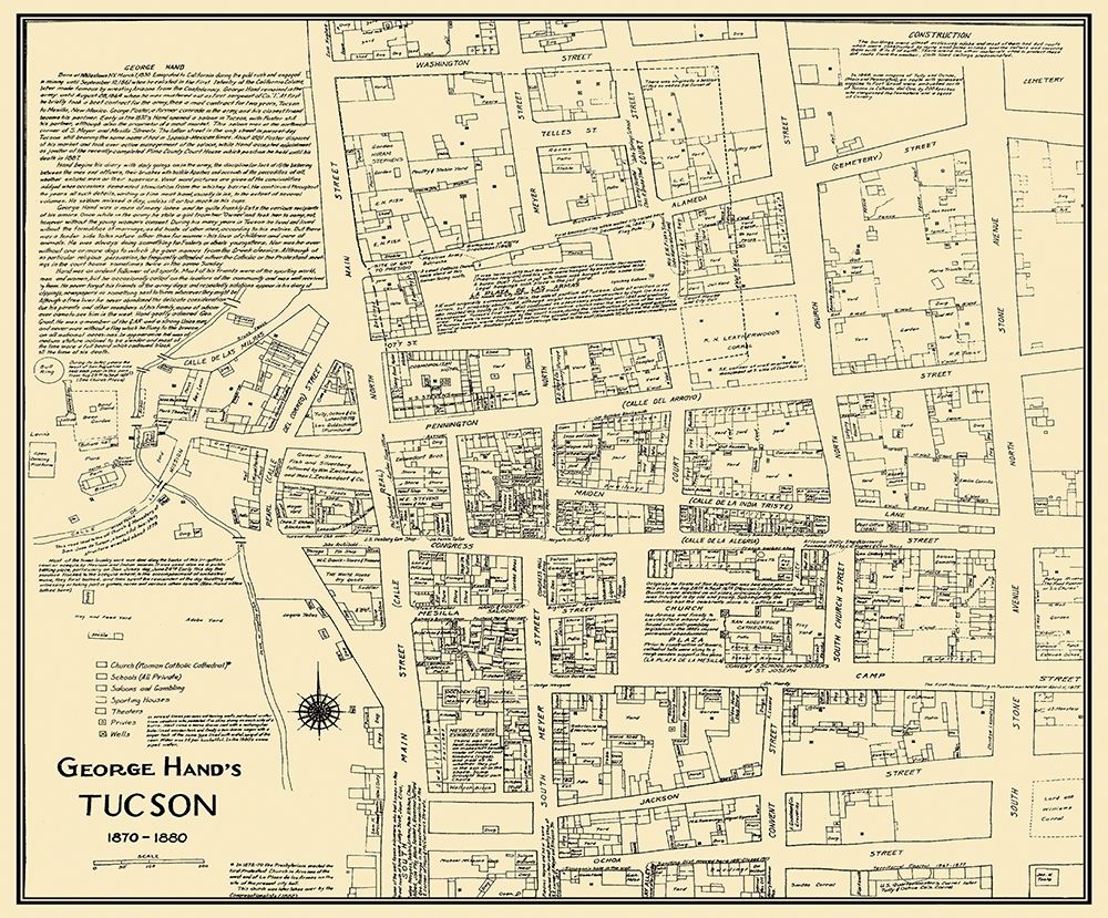 Tucson Arizona - Hand 1870 art print by Hand for $57.95 CAD