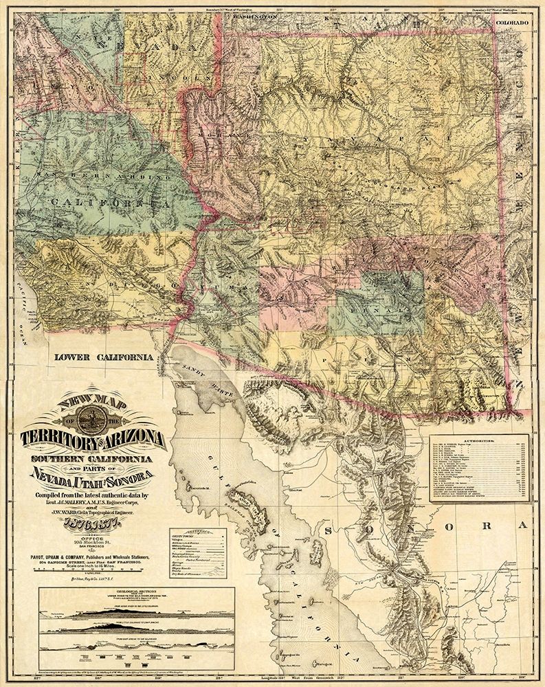 Arizona Territory - Britton  1877 art print by Britton for $57.95 CAD