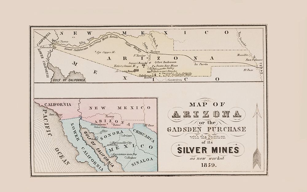 Arizona Gadsden Purchase Silver Mines art print by Roskruge for $57.95 CAD