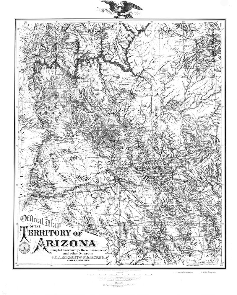 Arizona Territory - Riecker 1880 art print by Riecker for $57.95 CAD