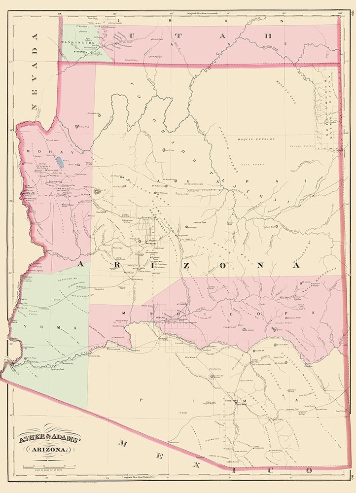Arizona - Asher  1874 art print by Asher for $57.95 CAD