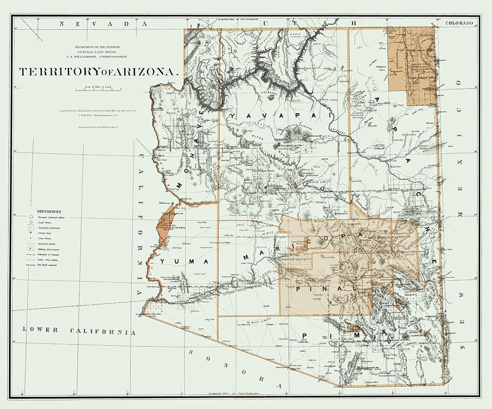 Arizona Territory - Bien 1879 art print by Bien for $57.95 CAD