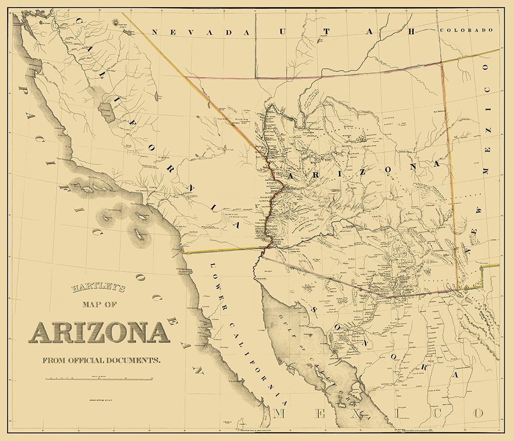 Arizona - Hartley 1863 art print by Hartley for $57.95 CAD
