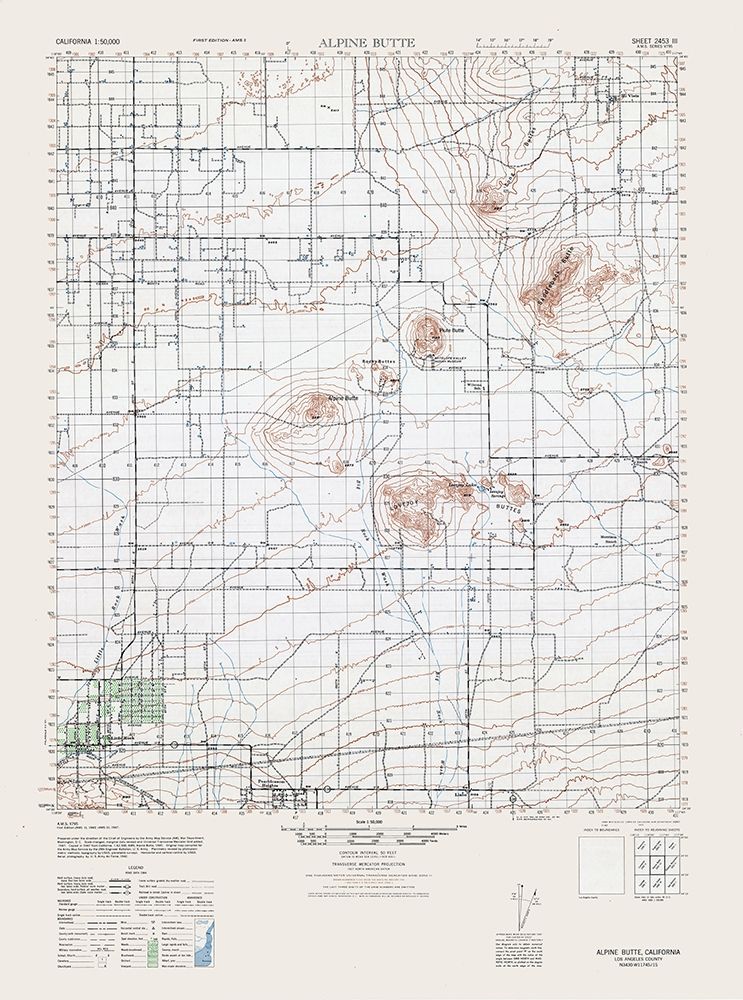 Alpine Butte Sheet - US Army 1943 art print by US Army for $57.95 CAD