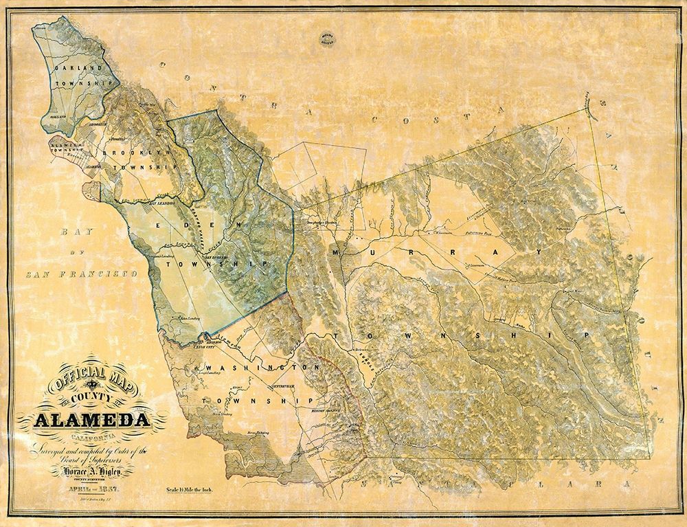 Alameda California - Higley 1857 art print by Higley for $57.95 CAD