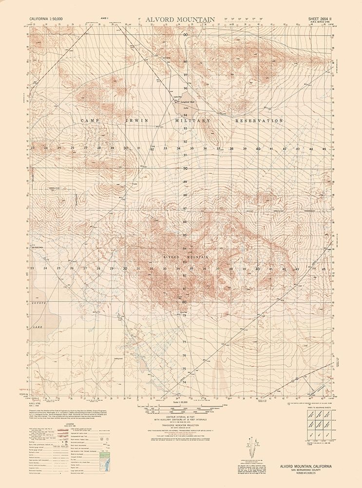 Alvord Mountains Sheet - US Army  1948 art print by US Army for $57.95 CAD