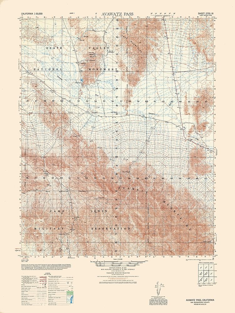 Avawatz Pass Sheet - US Army 1948 art print by US Army for $57.95 CAD