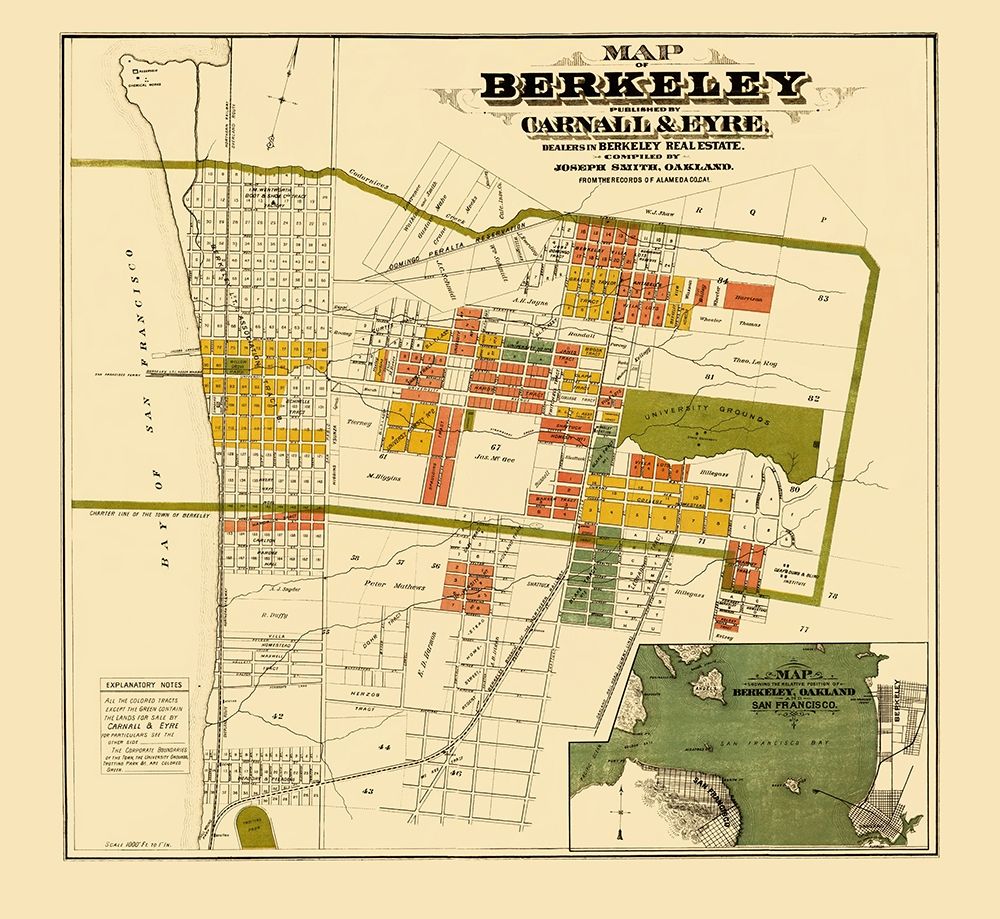 Berkeley California Landowner - Carnell 1880 art print by Carnell for $57.95 CAD