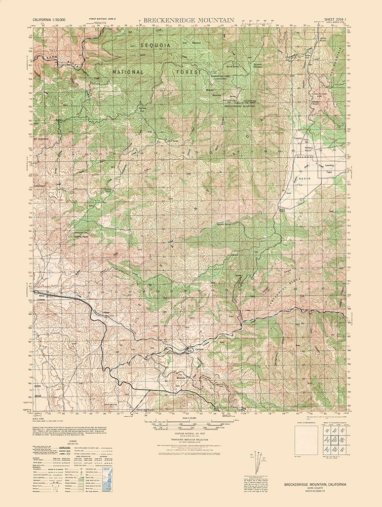 Breckenridge Mountain Sheet - US Army 1943 art print by US Army for $57.95 CAD
