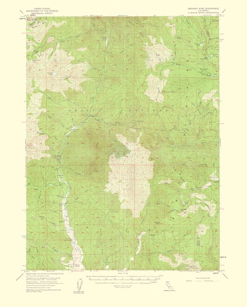 Bonanza King California Quad - USGS 1960 art print by USGS for $57.95 CAD