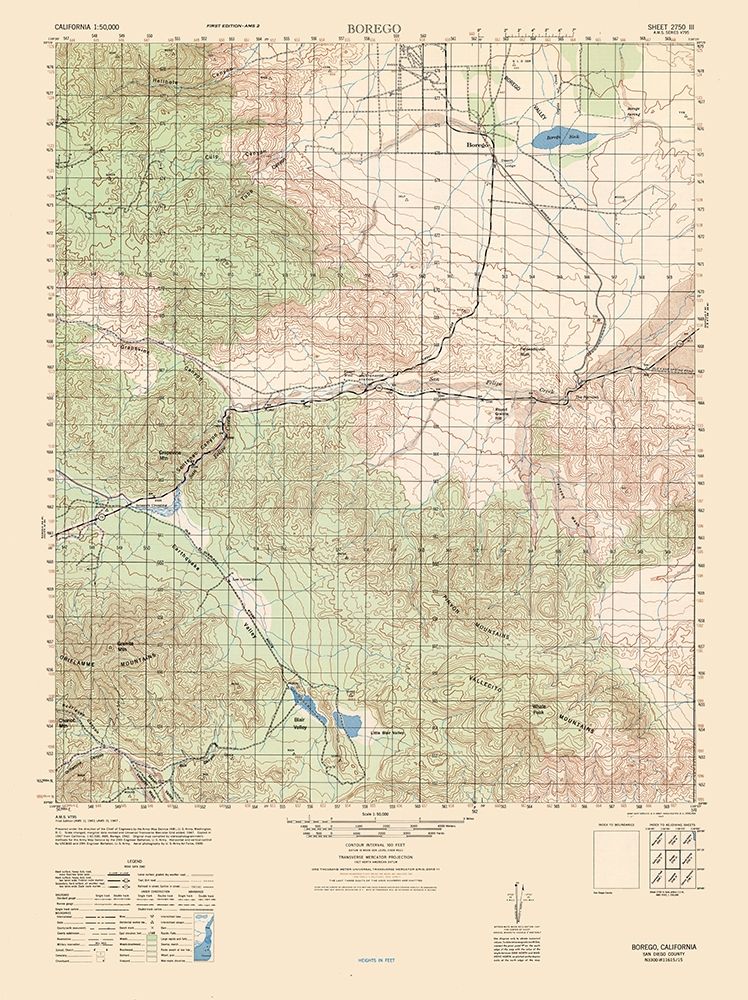 Borego Sheet - US Army  1942 art print by US Army for $57.95 CAD