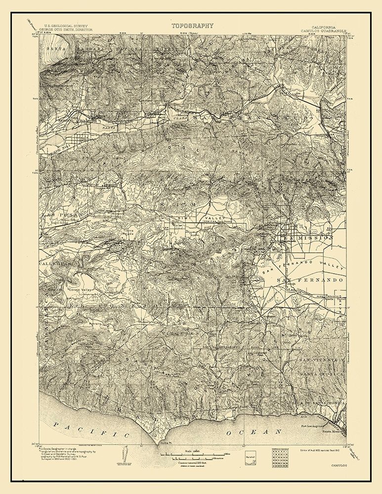 Camulos California Quad - USGS 1903 art print by USGS for $57.95 CAD