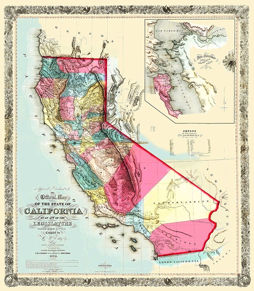 California - Eddy 1854 art print by Eddy for $57.95 CAD