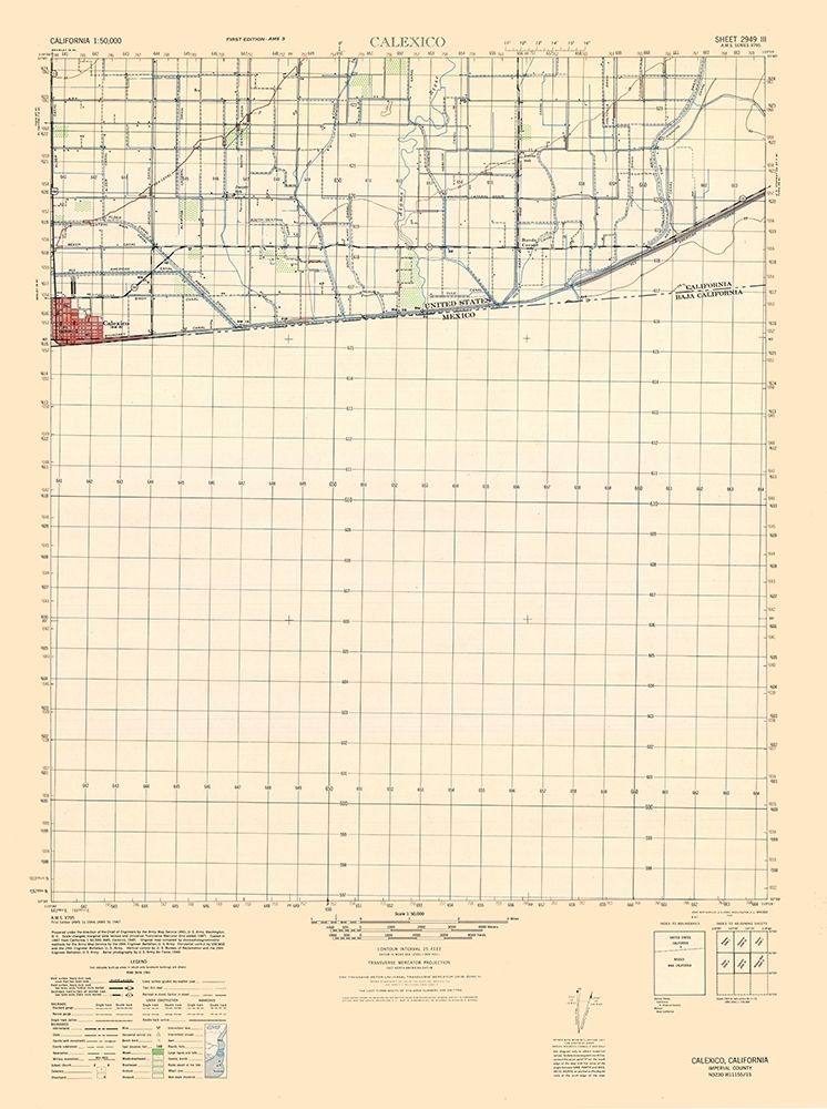 Calexico Sheet - US Army  1944 art print by US Army for $57.95 CAD