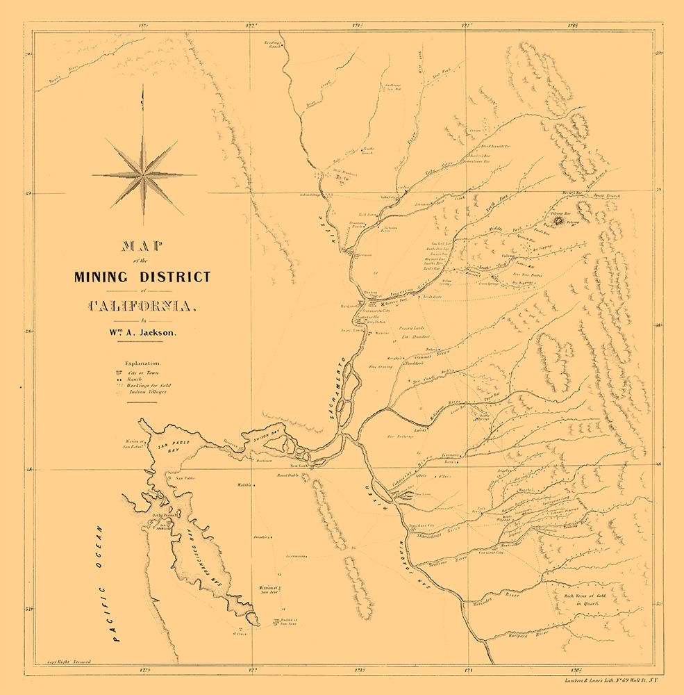 California Mining- Jackson 1850 art print by Jackson for $57.95 CAD