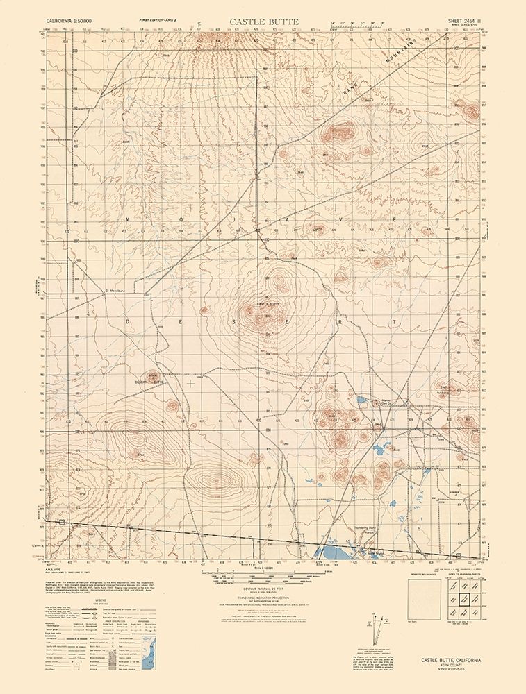 Castle Butte Sheet - US Army  1943 art print by US Army for $57.95 CAD