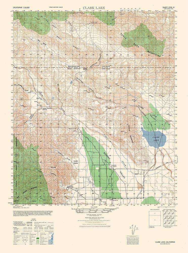 Clark Lake Sheet - US Army 1942 art print by US Army for $57.95 CAD