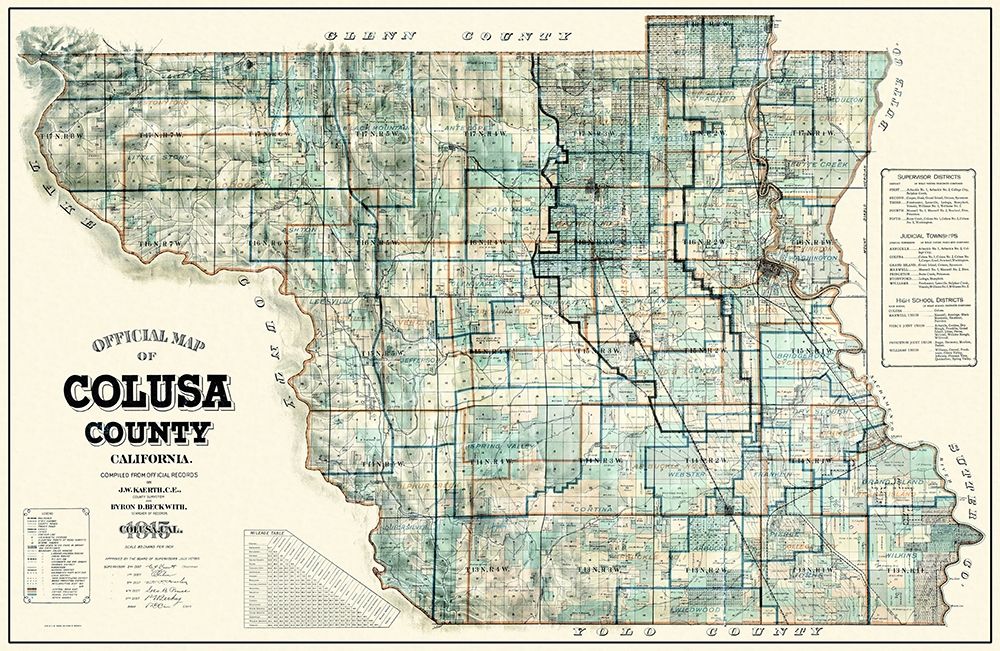 Colusa California Landowner - Kaerth 1915 art print by Kaerth for $57.95 CAD
