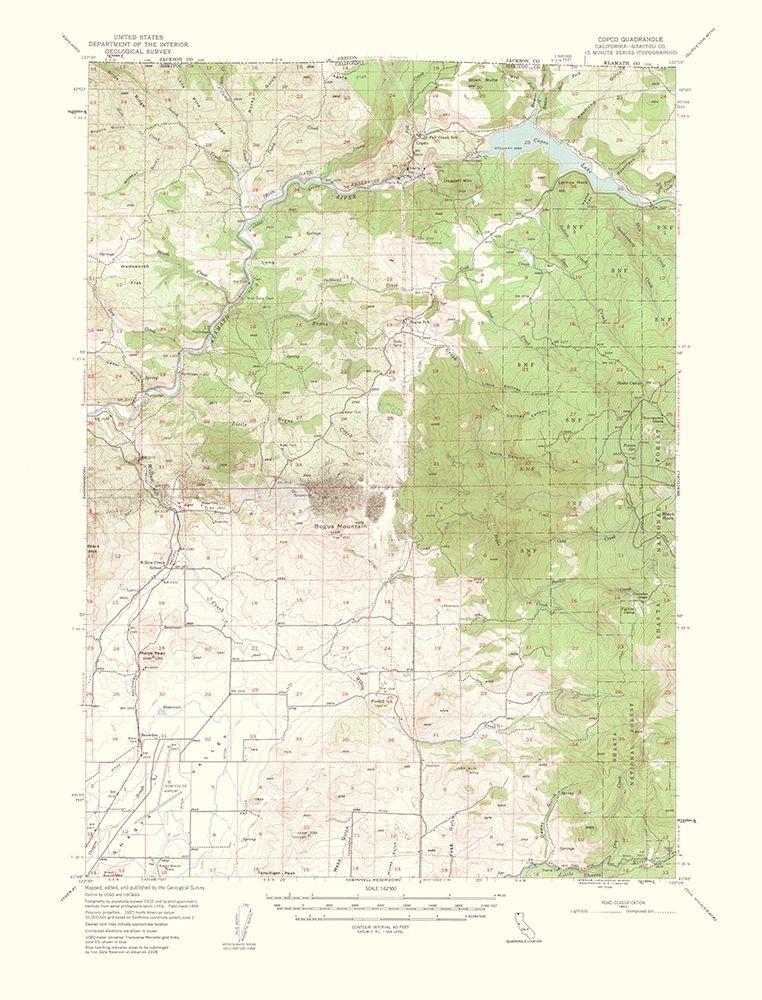 Copca California Quad - USGS 1963 art print by USGS for $57.95 CAD
