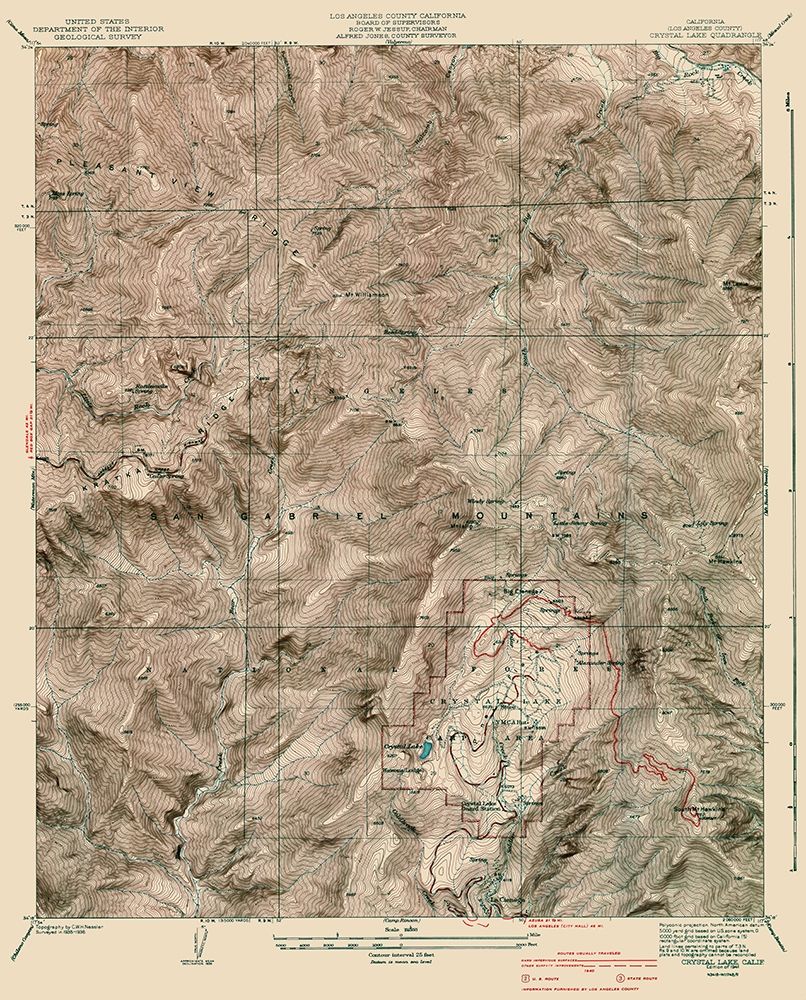 Crystal Lake California Quad - Nessler 1941 art print by Nessler for $57.95 CAD