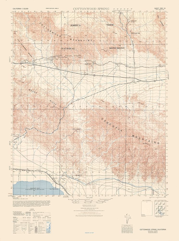 Cottonwood Springs Sheet - US Army 1944 art print by US Army for $57.95 CAD