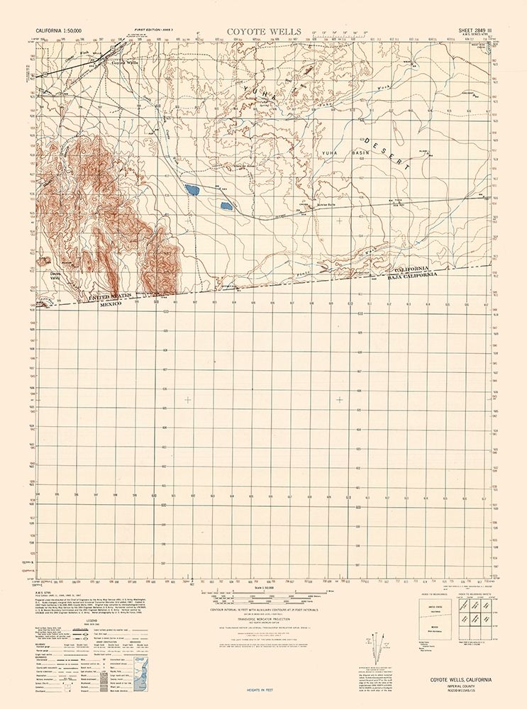 Coyote Wells Sheet - US Army 1944 art print by US Army for $57.95 CAD