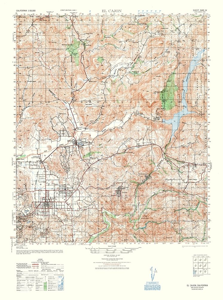 El Cajon Sheet - US Army 1948 art print by US Army for $57.95 CAD