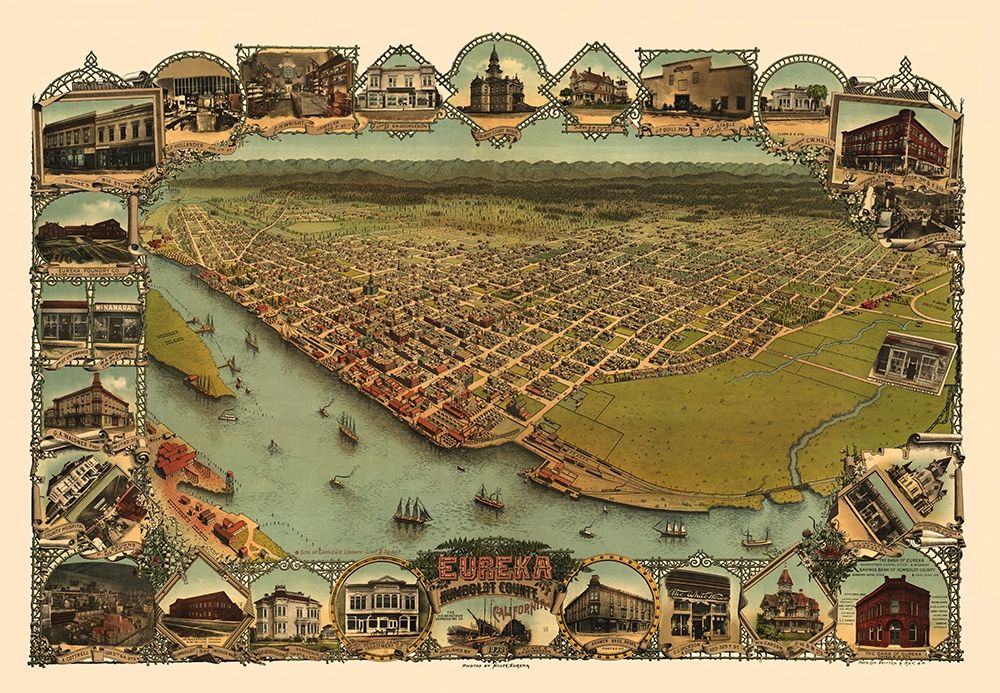 Eureka California - Britton 1902 art print by Britton for $57.95 CAD