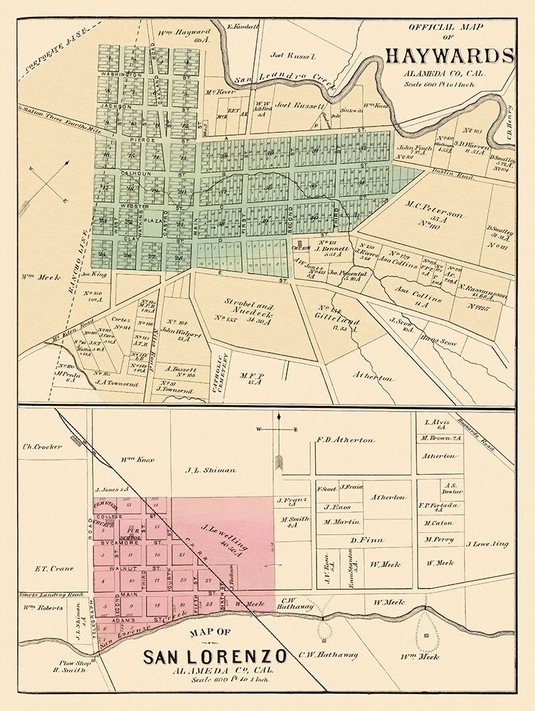 Haywards, San Lorenzo California Landowner art print by Thompson for $57.95 CAD