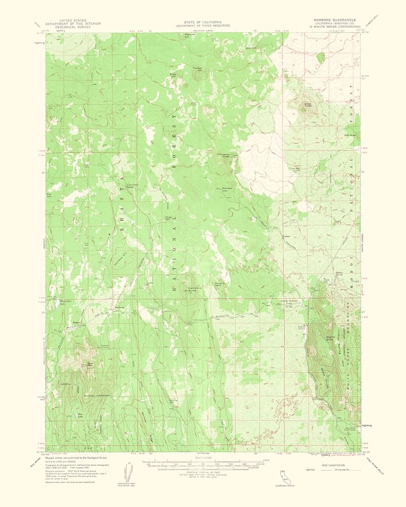 Hambone California Quad - USGS 1963 art print by USGS for $57.95 CAD